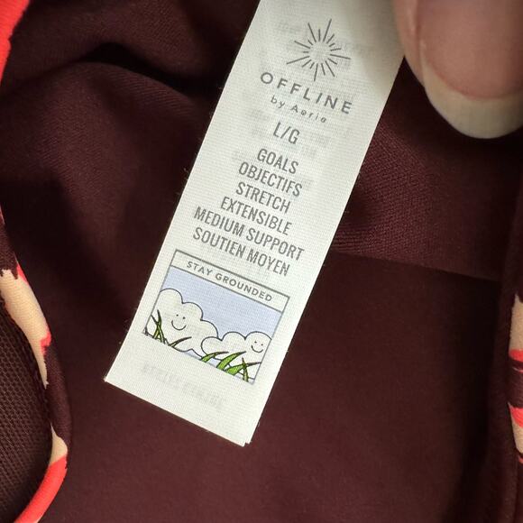 OFFLINE by Aerie Goals Plunge Sports Bra - Maplewood NWT Size Large - Picture 8 of 9